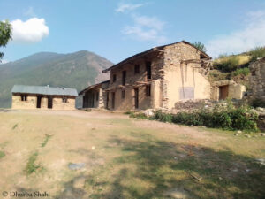 Casas en el pueblo de Rama