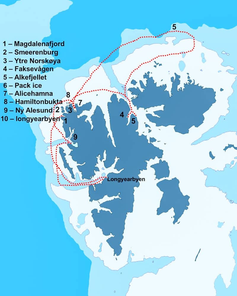 Razones para visitar Svalbard – nuestro mapa de ruta