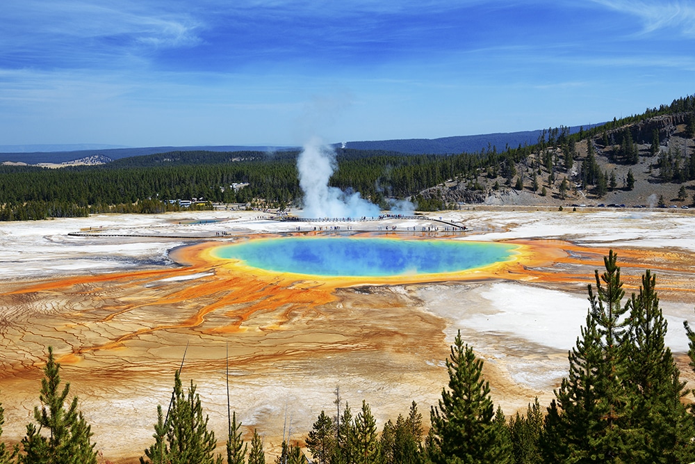 Yellowstone es uno de los parques nacionales de Estados Unidos que son gratuitos